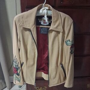 Harley-Davidson Beige Jacket with Red Interior